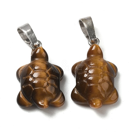 Natural Tiger Eye Pendants G-F758-A02-P-1