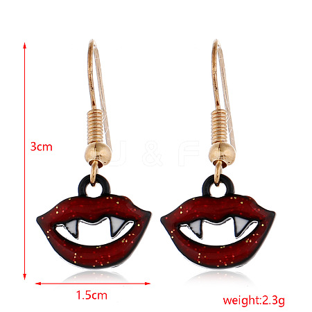 Halloween Theme Alloy Enamel Dangle Earrings FS-WG50C46-20-1