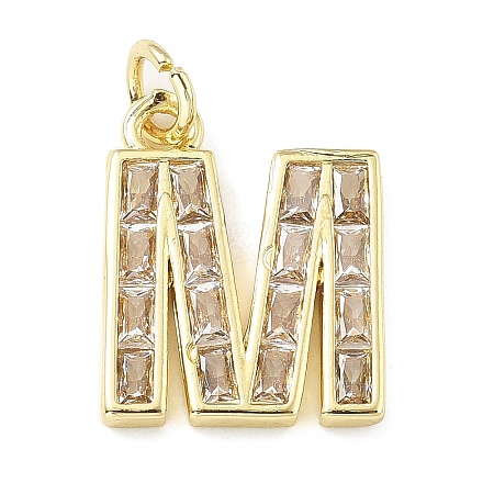 Brass Micro Pave Cubic Zirconia Pendants KK-V014-01G-13-1