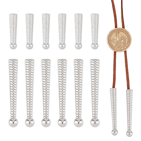 12Pcs 2 Styles Alloy Cord Ends FIND-FH0008-98-1