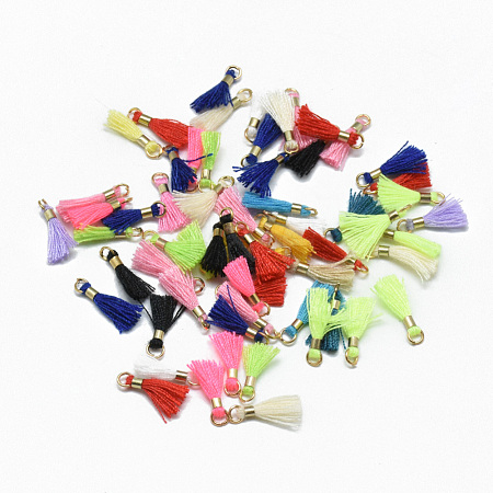 Polycotton(Polyester Cotton) Tassel Charms Decorations OCOR-S102-M-1