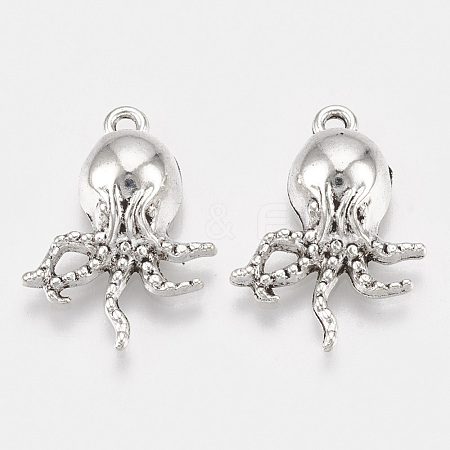 Tibetan Style Alloy Pendants TIBEP-T052-13AS-RS-1