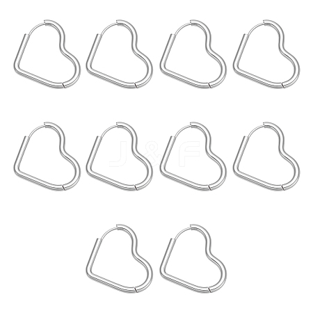 6 Pairs 3 Styles 304 Stainless Steel Hoop Earrings EJEW-UN0003-29C-1