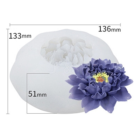 Food Grade Three Trust Flower DIY Candle Silicone Molds PW-WG38162-01-1