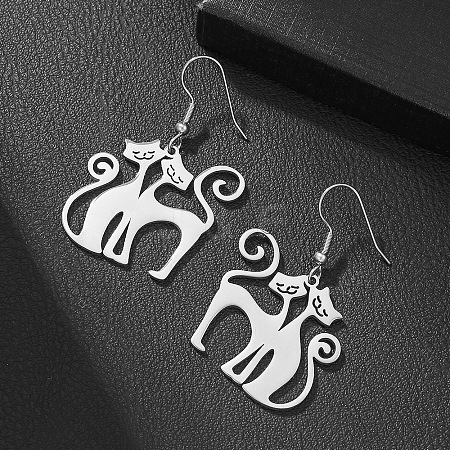 304 Stainless Steel Dangle Earrings FS-WGAFF5E-02-1