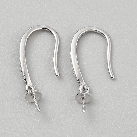 925 Sterling Silver Ear Hooks STER-WH0008-96P-1