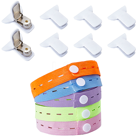 5Pcs 5 Colors Polyester Clothes Organizer Elastic Bands FIND-CN0001-67A-1