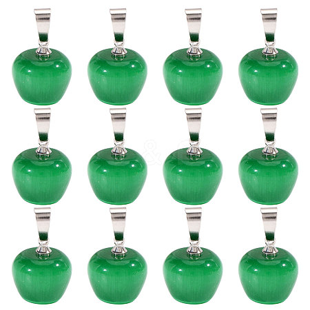 12Pcs Cat Eye Pendants G-CA0001-87-1