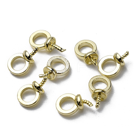 Brass Screw Eye Peg Bails KK-WH0031-23LG-1
