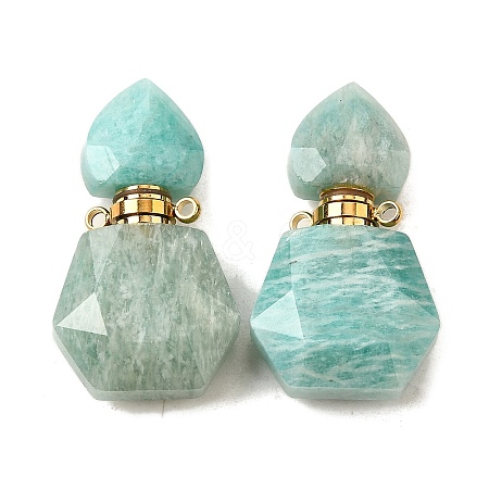 Natural Amazonite Perfume Bottle Pendants G-L623-12G-05-1