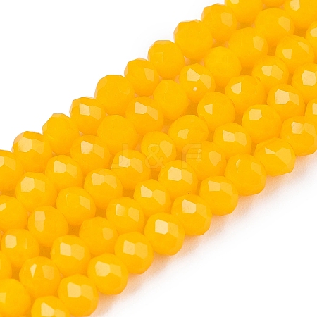 Opaque Solid Color Imitation Jade Glass Beads Strands LS-EGLA-A044-P4mm-D29-1