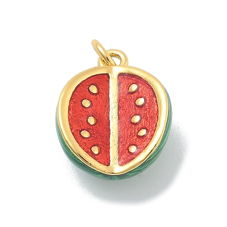 Brass Enamel Charms KK-M305-16G-1