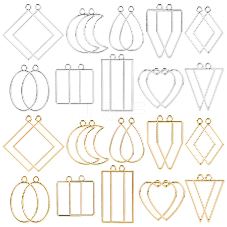 80pcs 20 Styles Alloy Pendants FIND-SP0004-96-1
