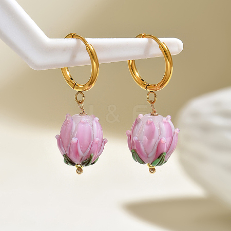 201 Stainless Steel Hoop Earrings GL2030-2-1
