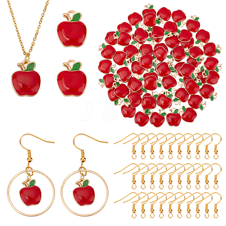 Apple Drop Earring Making Kit DIY-CA0003-77-1