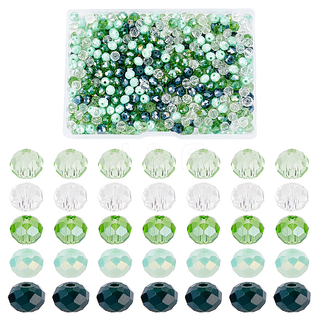   500Pcs 5 Colors Glass Beads Strands EGLA-PH0001-28A-1