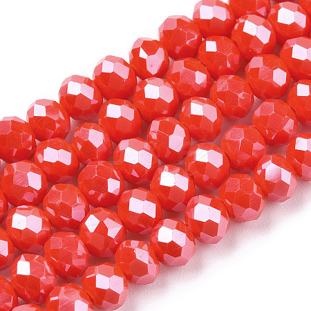Electroplate Glass Beads Strands EGLA-A034-P8mm-A10-1