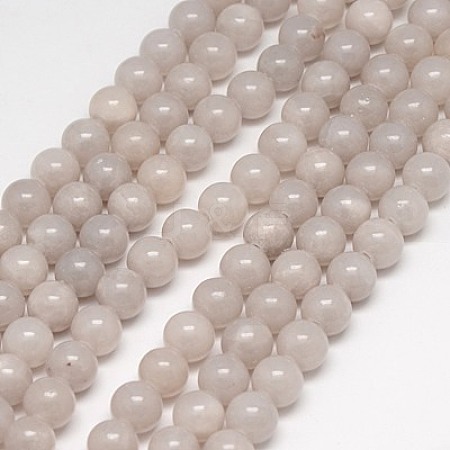 Natural Yellow Jade Beads Strands X-G-G598-6mm-YXS-06-1