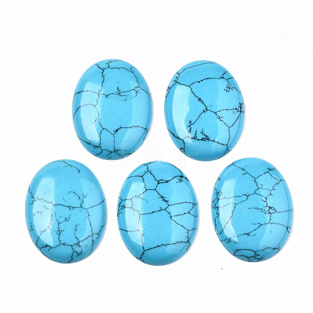 Synthetic Turquoise Cabochons G-S364-079-1