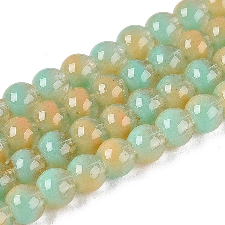 Transparent Glass Imitation Cat Eye Beads Strands GLAA-Q110-01B-10-1
