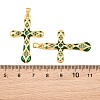 Brass Micro Pave Cubic Zirconia Pendants CU-CBAB3AD-11G-04-3