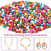  2000Pcs Opaque Colour Glass Seed Beads SEED-NB0001-90-4