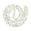 Transparency Electroplate Glass Beads Strands GLAA-T023-40A-07-2