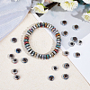 240Pcs 8 Colors Electroplated Natural Lava Rock Beads G-OC0002-03-5