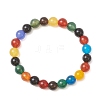 Natural Agate Beaded Stretch Bracelets for Women BJEW-JB12963-2