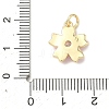 Brass Pave Clear Cubic Zirconia Pendants LS-KK-H255-06G-02-3