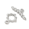 Hanmmered Brass Toggle Clasps KK-CBA42CA-01B-P-3