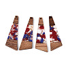 Transparent Resin & Walnut Wood Big Pendants RESI-TAC0017-70-D01-1