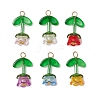 20Pcs Transparent Acrylic Tulip Pendants PALLOY-JF03630-S-1