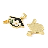 Graduation Season Brass Enamel Pendants KK-CBAF2EC-03G-C-3