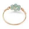 Flower Natural Gemstone Ring RJEW-JR00711-01-5