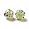 AB Color Transparent Crackle Acrylic Round Beads LS-OACR-A013-04A-1