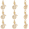 12Pcs Fruits Brass Micro Pave Cubic Zirconia Charms KK-BBC0024-42-1