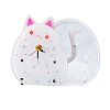 Cat Shape Alarm Clock Ornament DIY Silicone Mold PW-WG44451-01-5