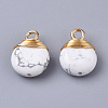 Natural Howlite Pendants G-S359-021E-2