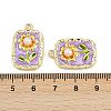 Alloy Enamel Pendants PALLOY-P311-01C-G-3