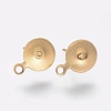 Ion Plating(IP) 304 Stainless Steel Stud Earring Findings STAS-K184-04-01G-1