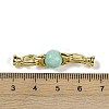 Natural Amazonite with Brass Fold Over Clasps G-G141-03G-02-3