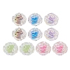 10Pcs 5 Colors UV Plating Rainbow Iridescent Acrylic Beads OACR-YW0001-56-1