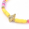 Handmade Polymer Clay Heishi Bead Stretch Bracelets X-BJEW-JB05078-02-2