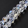 Transparent Glass Beads Strands GLAA-F114-02A-10-2