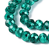 Transparent Electroplate Glass Beads Strands LS-EGLA-Q131-01A-02-3