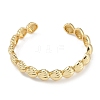 Shell Shape Rack Plating Brass Cuff Bangles for Women BJEW-P341-05G-2