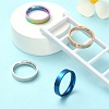 4Pcs 4 Colors 201 Stainless Steel Plain Band Finger Rings Set for Women RJEW-YW0001-03-5
