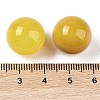 Natural Yellow Agate No Hole Sphere Beads G-K353-04D-28-3