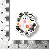 Halloween Themed Web Ghost Silicone Focal Beads SIL-M006-01D-3
